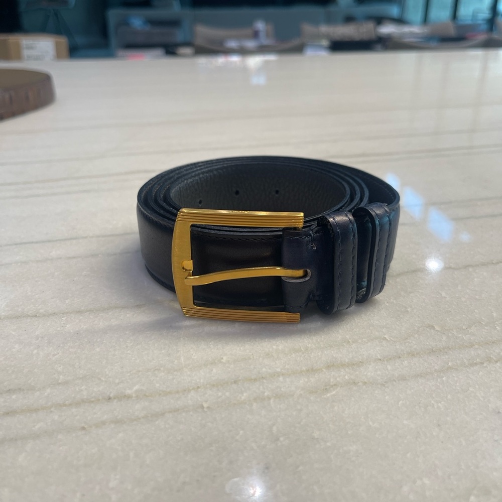 Men’s Kiton Navy Blue Belt 120cm